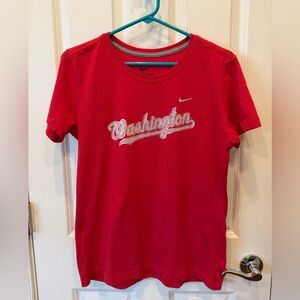 Nike Red T-Shirt with Washington Nationals  Script